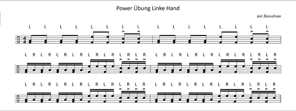 Power Übung Linke Hand